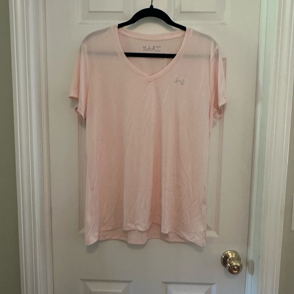 Under Armour Light Pink V-Neck Tee